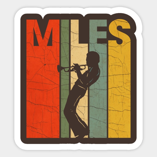 Miles Davis Retro Color Sticker by mother earndt